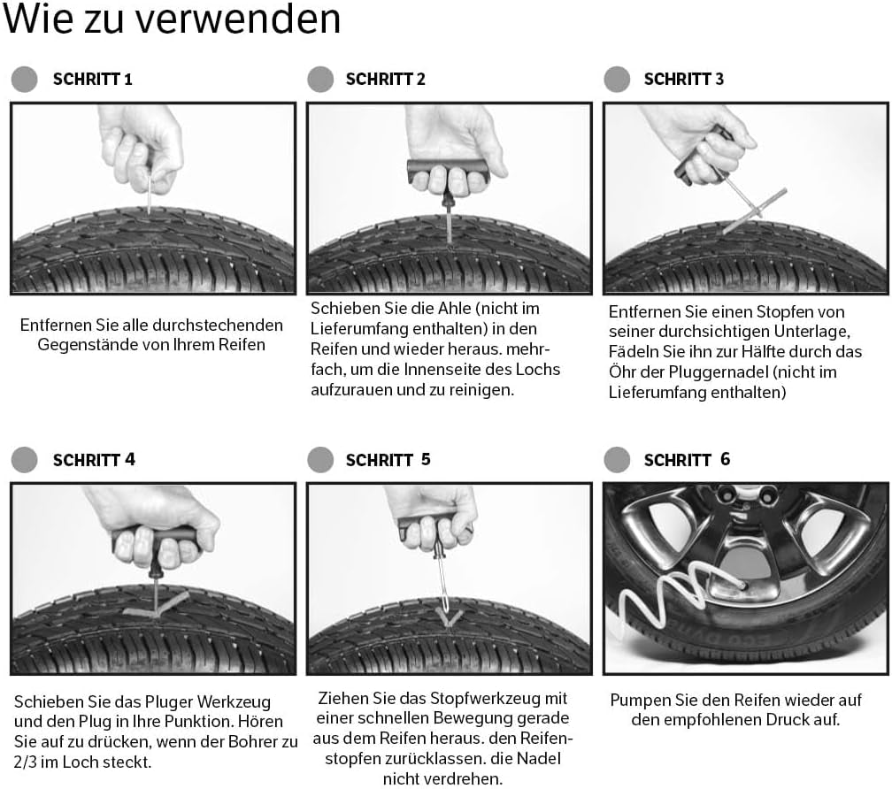 Slime 20252-51 Reifenreparaturstreifen Zum Nachfüllen, Für Schlauchlose Geländereifen, Einschließlich Atvs, Rasenmäher Und Schubkarren, 5Er-Pack