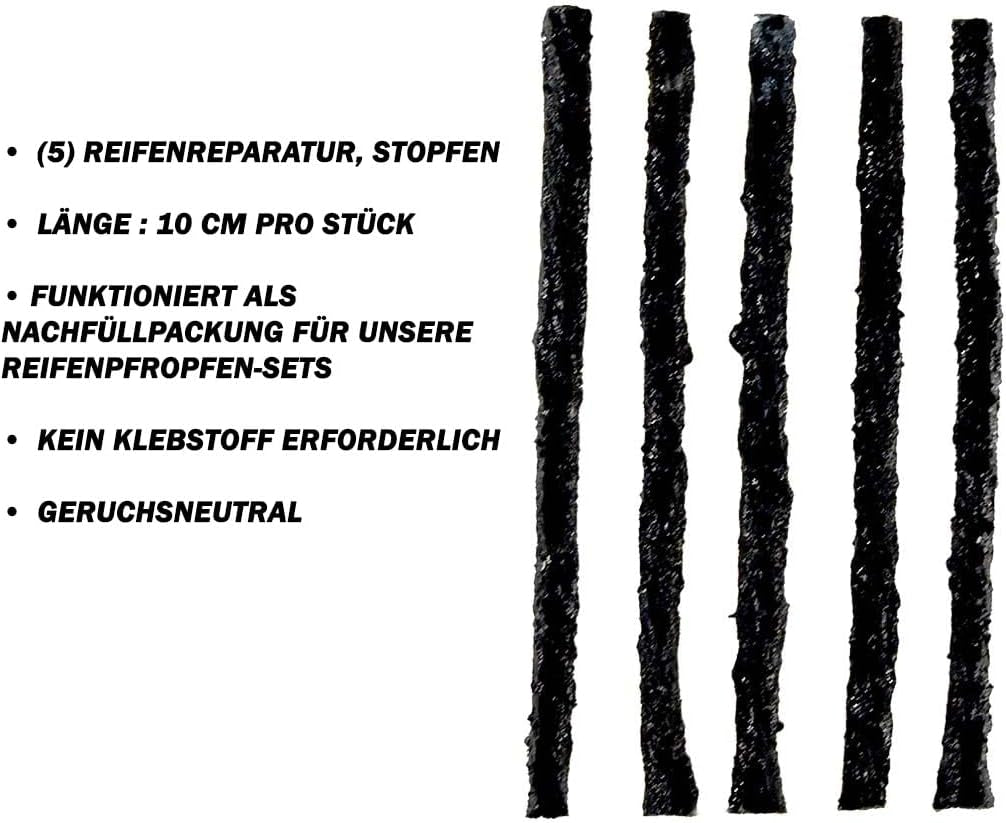 Slime 20252-51 Reifenreparaturstreifen Zum Nachfüllen, Für Schlauchlose Geländereifen, Einschließlich Atvs, Rasenmäher Und Schubkarren, 5Er-Pack