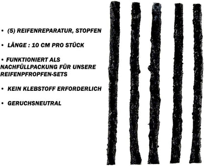 Slime 20252-51 Reifenreparaturstreifen Zum Nachfüllen, Für Schlauchlose Geländereifen, Einschließlich Atvs, Rasenmäher Und Schubkarren, 5Er-Pack