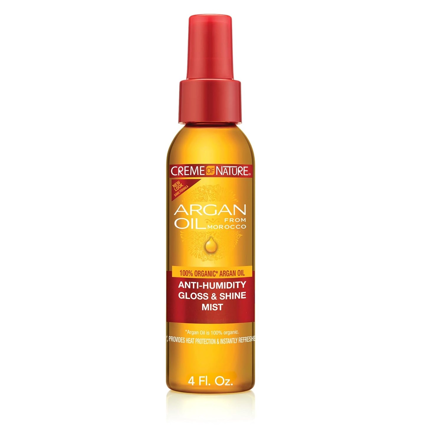 Argan Oil of Morocco Anti-Humidity Gloss & Shine Mist, Heat Protection, Stocking Stuffer for Women, 4 Fl Oz