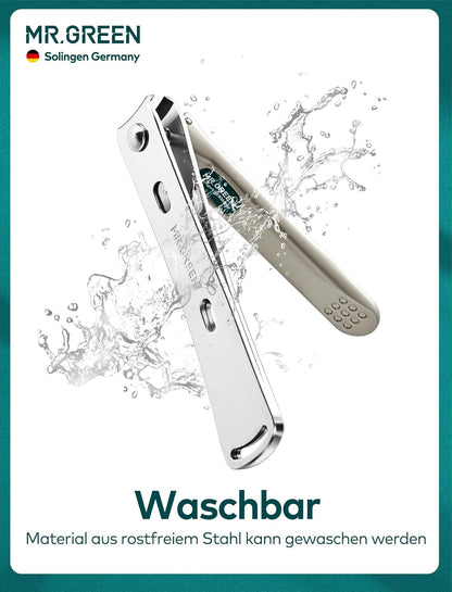 MR.GREEN Nagelknipser, 3 Stück Fingernagel Knipser Set, Solingen Edelstahl Nagelzwicker Maniküre Set, Mit Hochwertigem Lederetui, Hochwertiges Nail Clipper