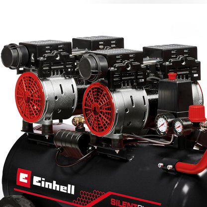 Einhell Kompressor TE-AC 270/50 Silent plus (1500 W., Max. 8 Bar, 50 L-Tank, 270 L/Min Ansaugleistung, Motordrehzahl 1450 Min^-1, Druckminderer, Manometer, Ölfrei)