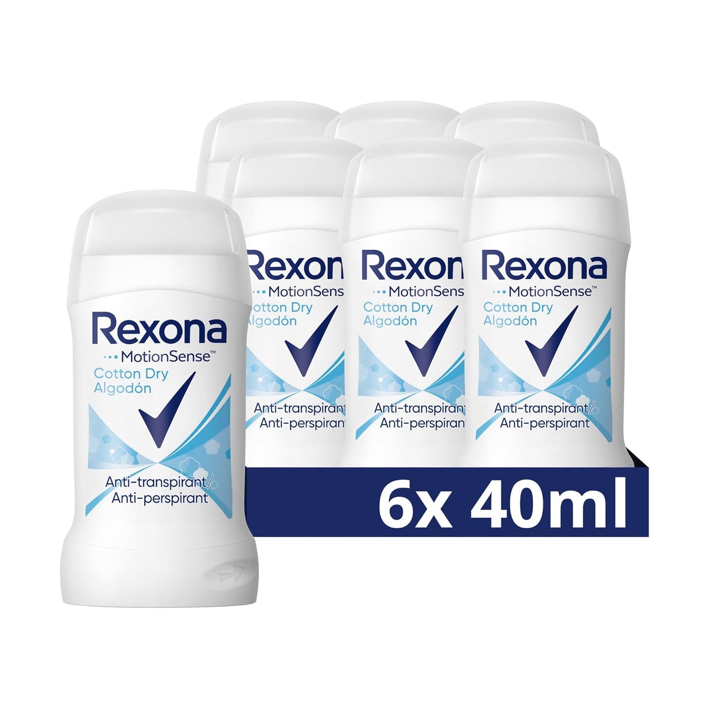 Rexona Motionsense Deo Stick Cotton Dry Antitranspirant Mit 48 Stunden Schutz Deodorant Gegen Schwitzen Und Körpergeruch 6X 40 Ml