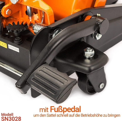 Wagenheber Hydraulisch 3T, Hubhöhe 130-490Mm, Mit Fußpedal, 2X Gummi, Profilmesser, Montagehandschuhe Rangierwagenheber Flach, Profi Heber, PKW, Wohnmobil, Geländewagen, (Wagenheber)