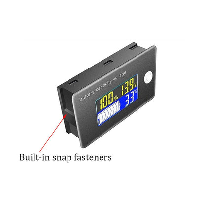 Battery Capacity Monitor 10-100V Programmierbarer Batteriestand Spannung Temperatur Meter Gauge Lcd-Anzeige Prozentsatz Indikator Tester Electric Quantity Detector