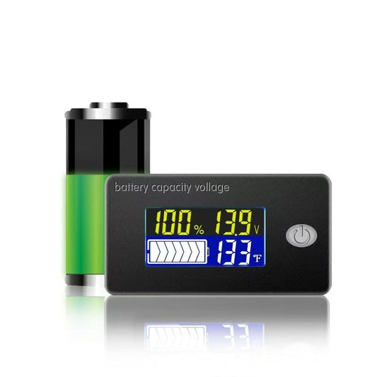 Battery Capacity Monitor 10-100V Programmierbarer Batteriestand Spannung Temperatur Meter Gauge Lcd-Anzeige Prozentsatz Indikator Tester Electric Quantity Detector