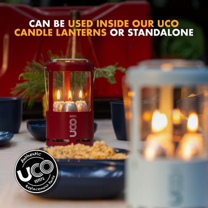 12-Hour Natural Beeswax Long-Burning Candles for  Candle Lanterns and Emergency Preparedness, Made in USA