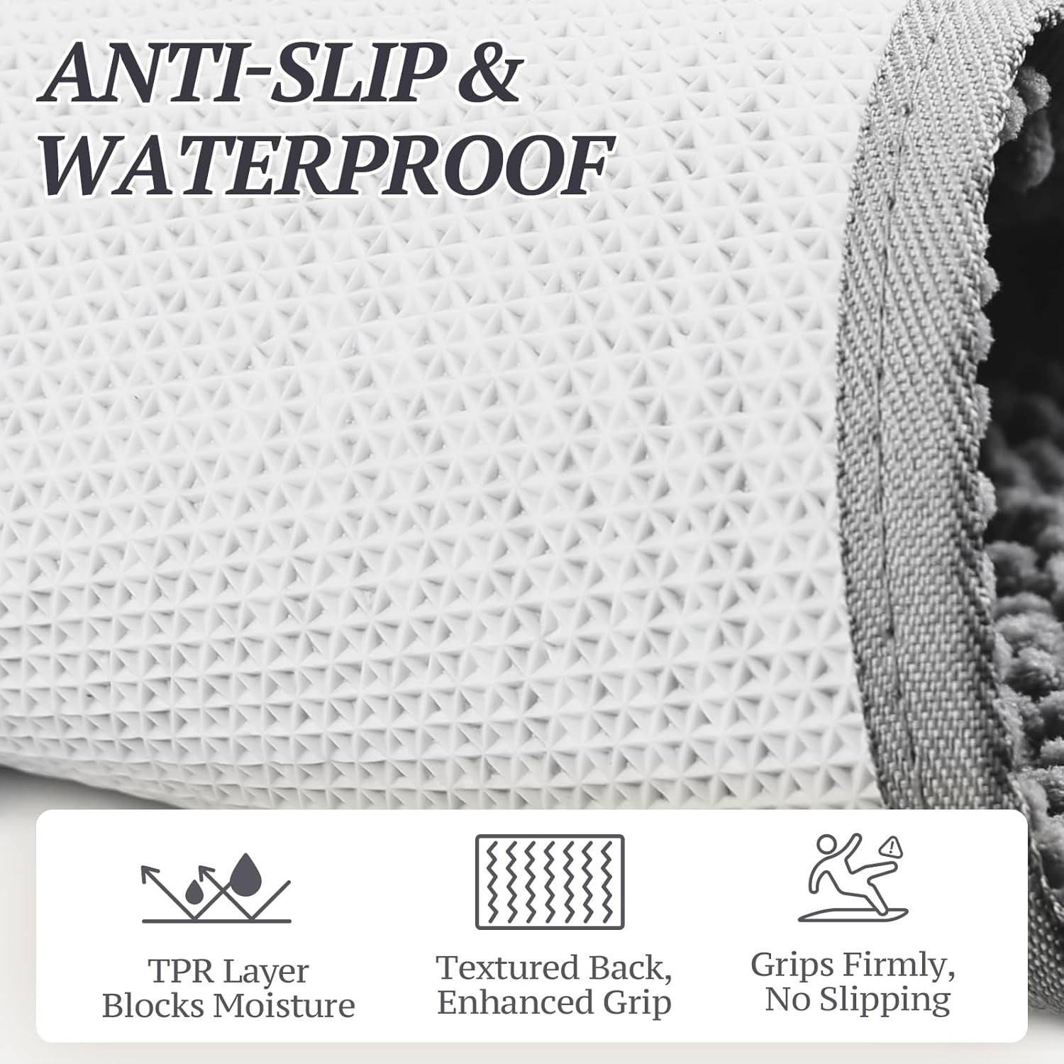 Dog Door Mat Absorpmax Dog Rug for Muddy Paw, Mat for Muddy Paw Door Indoor Floor Entryway, Waterproof Washable & Water Absorbent Dirt Trapper, 31" × 20", Grey