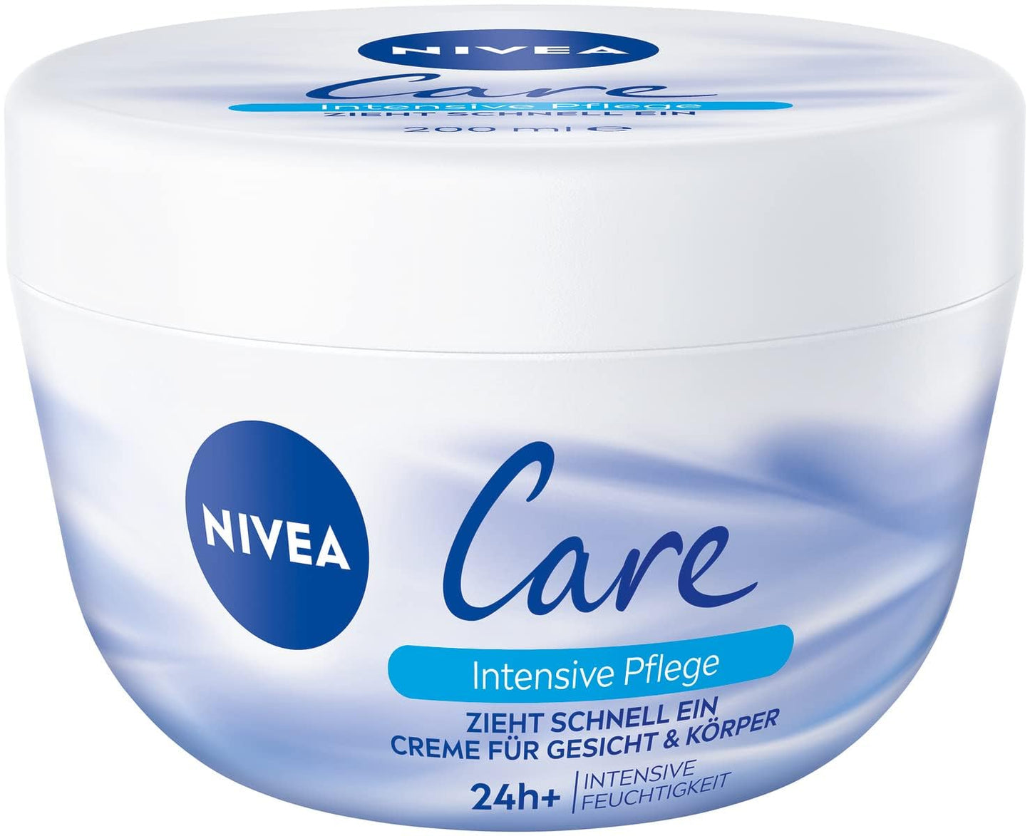 NIVEA Care Creme, Schnell Einziehende Creme Für Gesicht Und Körper, Feuchtigkeitsspendende NIVEA Creme Für Ein Zartes Und Glattes Hautgefühl (200 Ml)